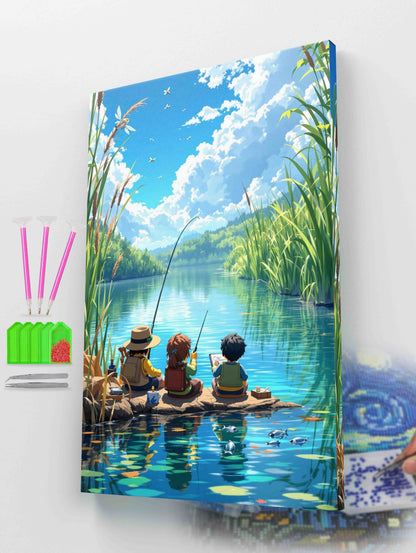 Fishing Fun with Friends Diamond Painting Kit