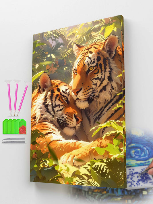 Loving Tiger Couple Diamond Painting Kit