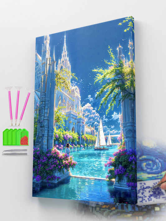The Blooming Citadel Diamond Painting Kit