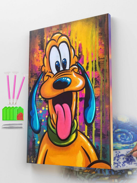 Vibrant Pop Art Pluto Diamond Painting Kit