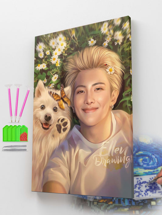 RM & Fluffy Friend Diamond Painting Kit