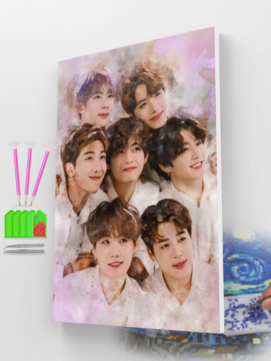 Dreamy BTS Portrait Diamond Painting Kit
