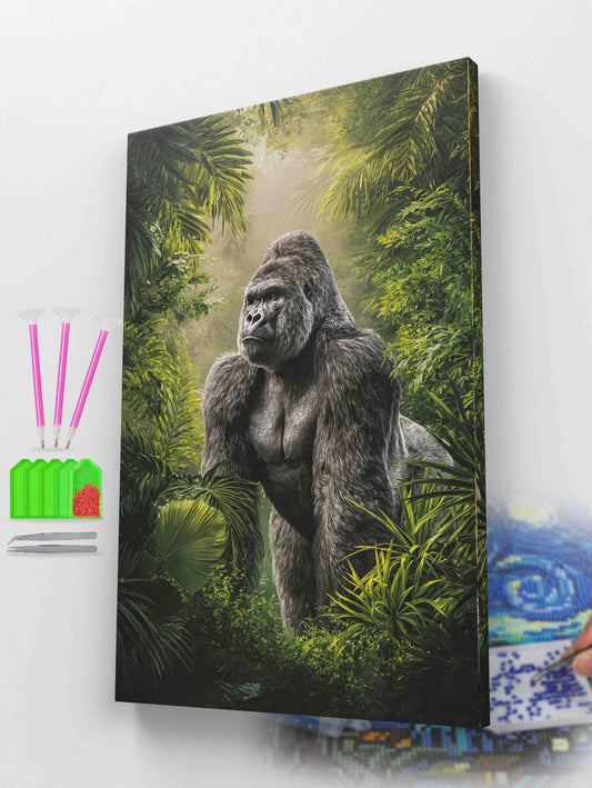 Gorilla in Jungle Diamond Painting Kit