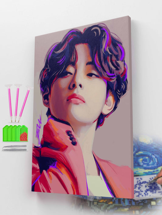 BTS V Fan Art Diamond Painting Kit