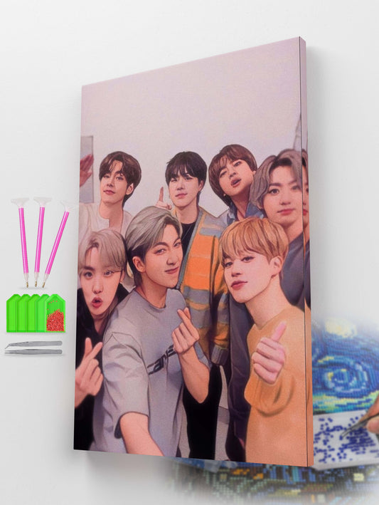 Iconic K-Pop Group Diamond Painting Kit