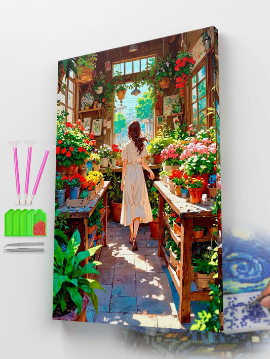 The Girl and the Garden Diamond Painting Kit