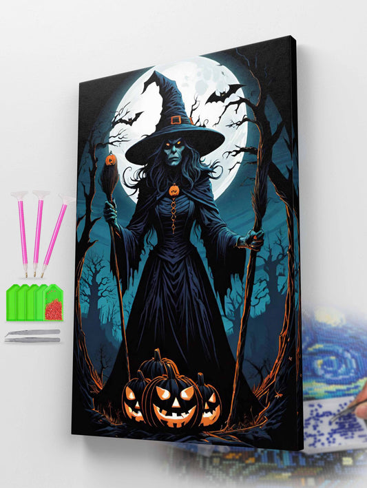 Evil With Pumpkins Diamond Painting Kit