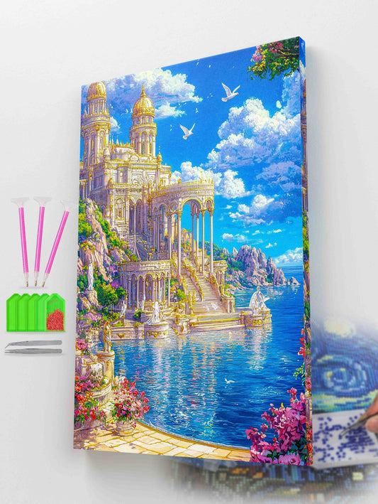 The Golden Eyrie  Diamond Painting Kit
