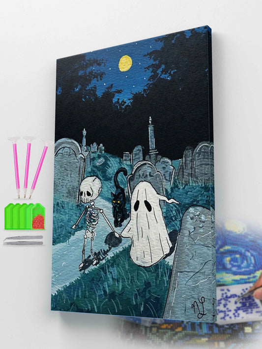 Ghost and Skeleton Painting Diamond Painting Kit