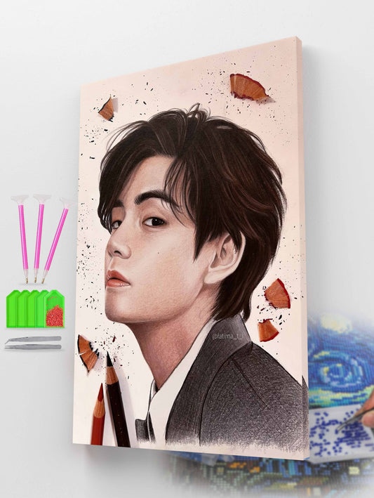 Taehyung Elegant Portrait Diamond Painting Kit
