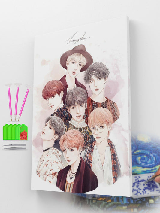 BTS Pastel Dream Diamond Painting Kit