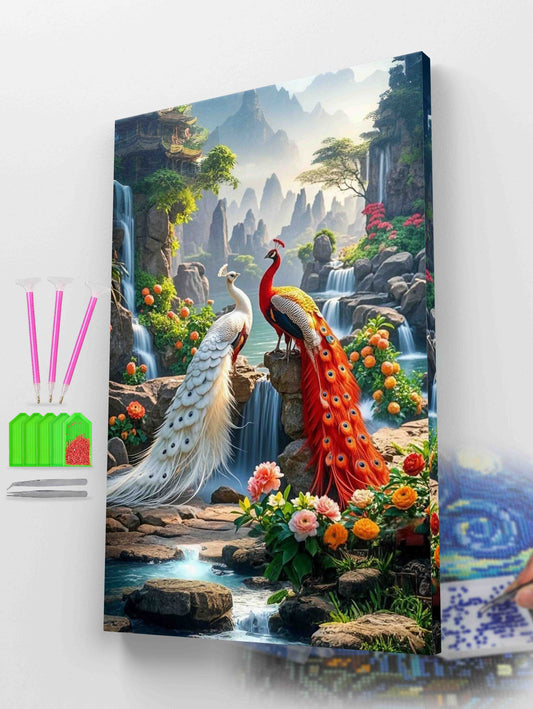 Fantasy Peacock Couple Diamond Painting Kit