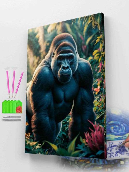 Gorilla in Jungle Diamond Painting Kit