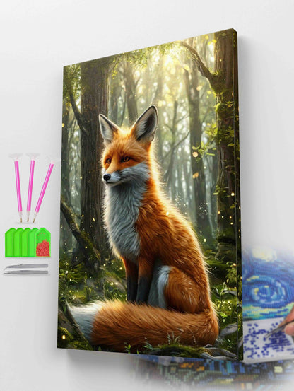 Majestic Fox in Forest Diamond Painting Kit
