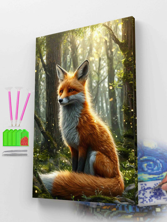 Majestic Fox in Forest Diamond Painting Kit