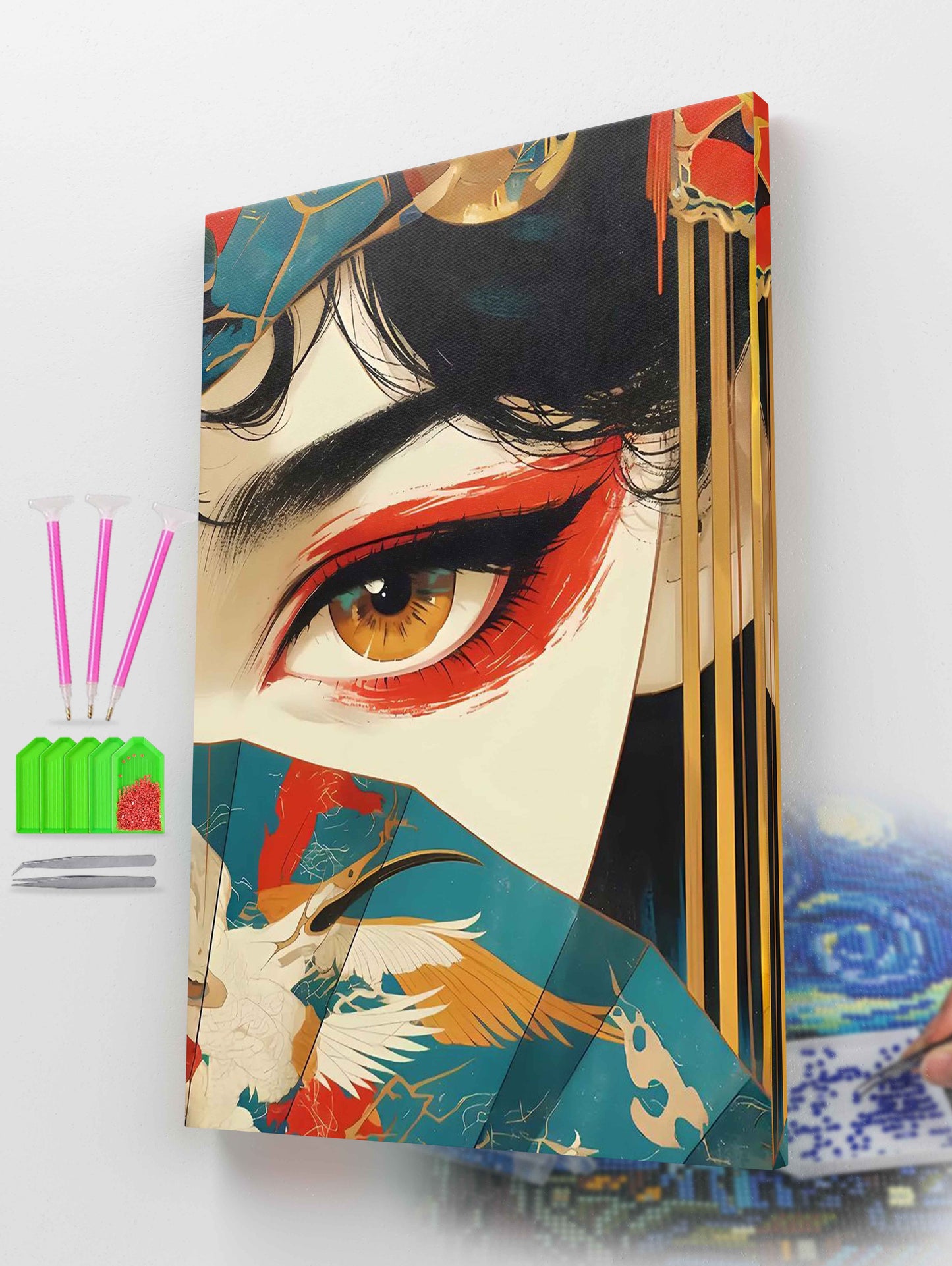 Crimson Veil Diamond Painting Kit