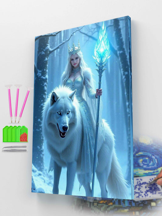 ice Queen with Wolf Diamond Painting Kit