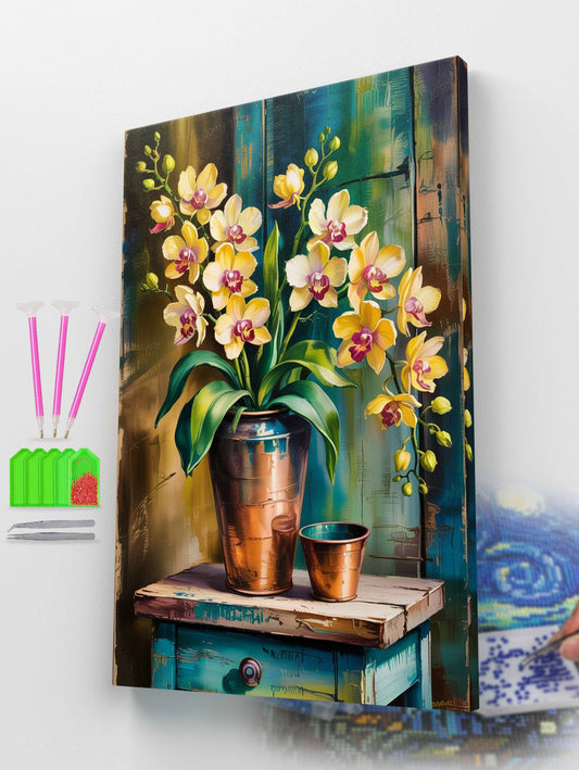 Yellow Orchid Diamond Painting Kit