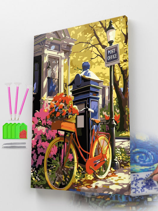 The Bicycle by the Post Diamond Painting Kit