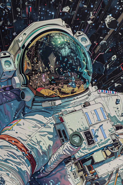 Astronaut Space Art Diamond Painting Kit