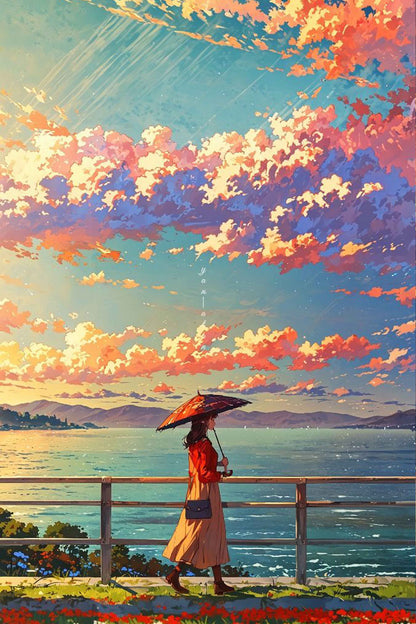 Walking by the Ocean Diamond Painting Kit
