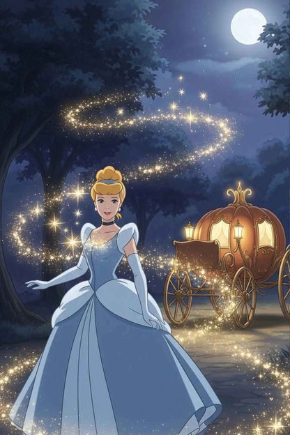 Magical Cinderella Princess Diamond Painting Kit