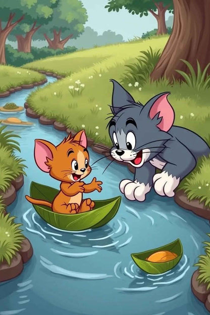 Tom & Jerry Peaceful Moment Diamond Painting Kit
