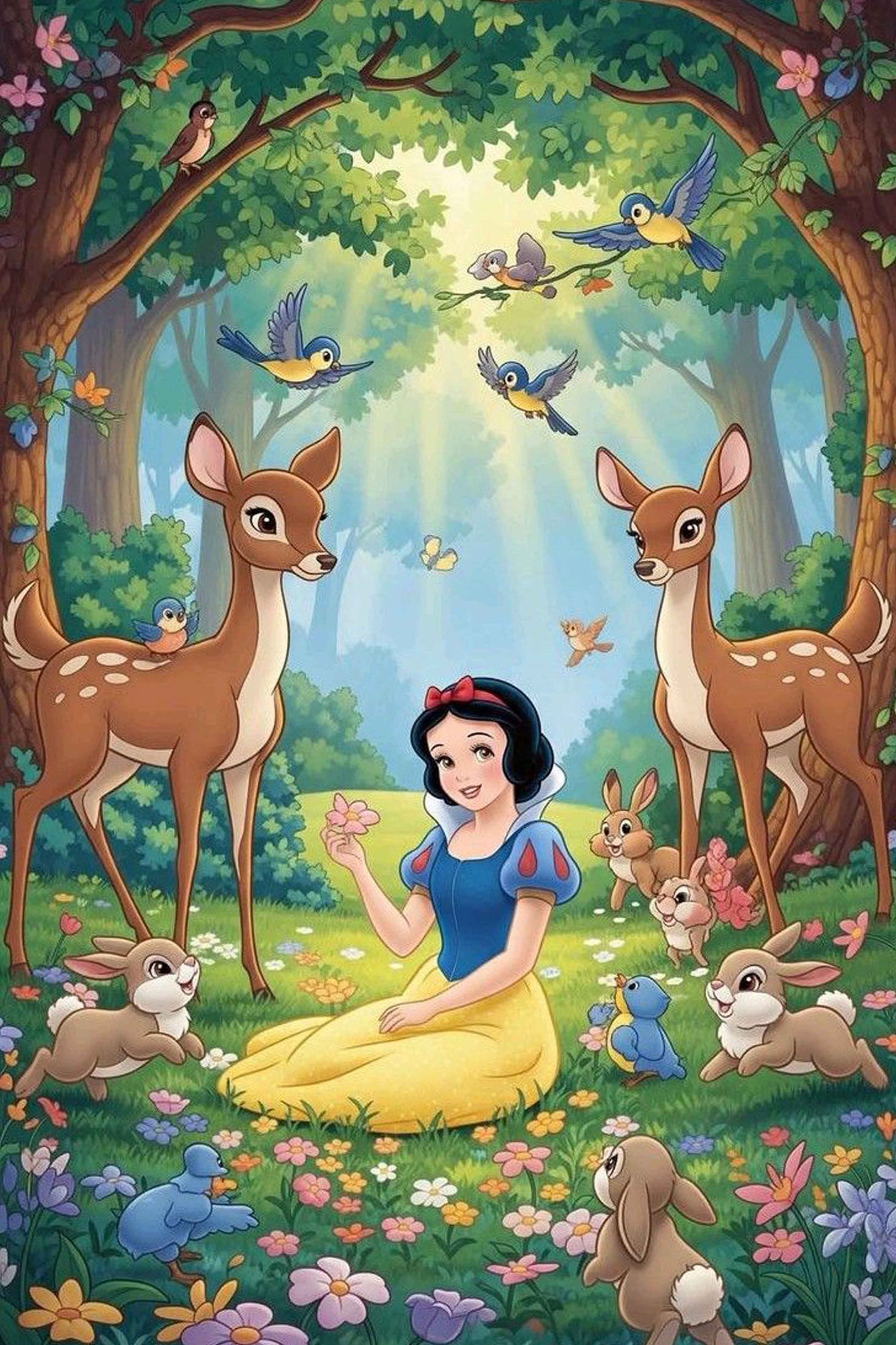 Snow White in Magical Woodland Diamond Painting Kit