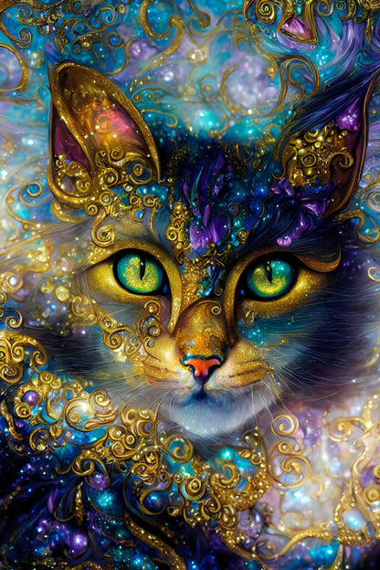 Celestial Cat Goddess Diamond Painting Kit