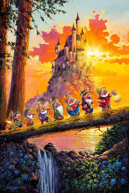 The Seven Dwarfs' Sunset Journey Diamond Painting Kit