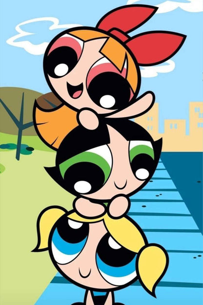 Powerpuff on city Diamond Painting Kit