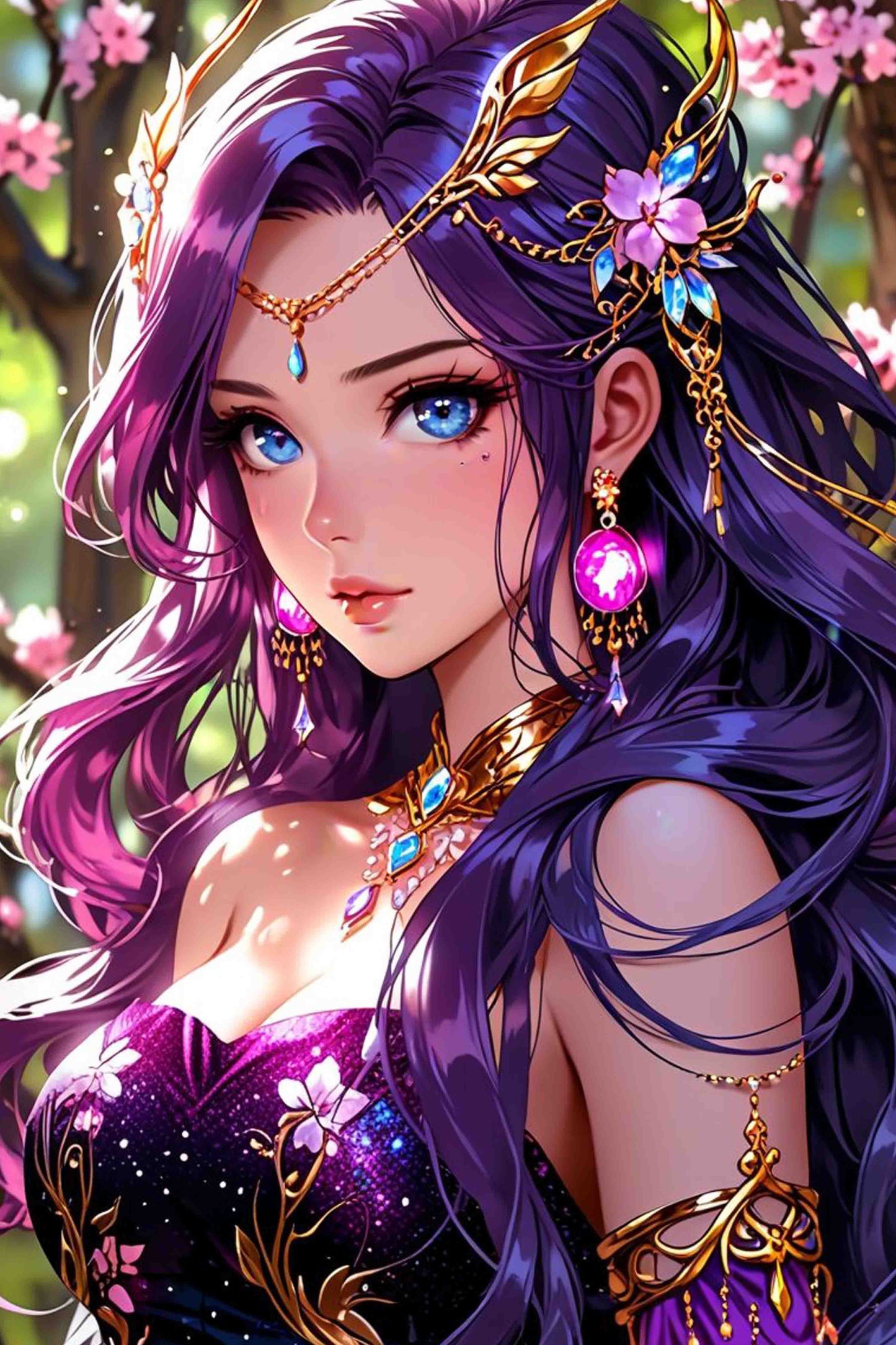 Princess of the Twilight Petals Diamond Painting Kit