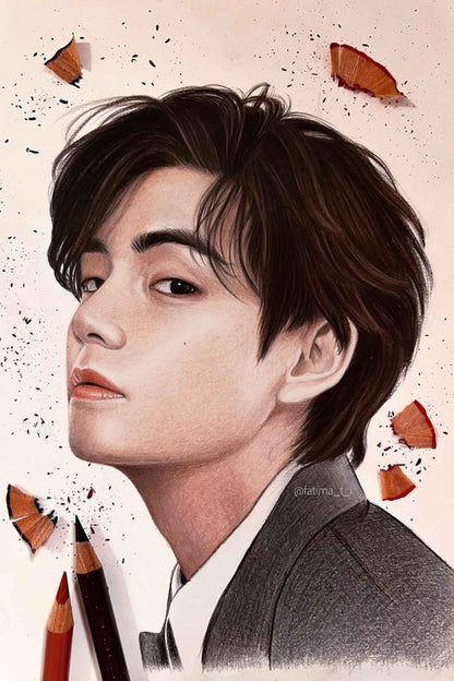 Taehyung Elegant Portrait Diamond Painting Kit