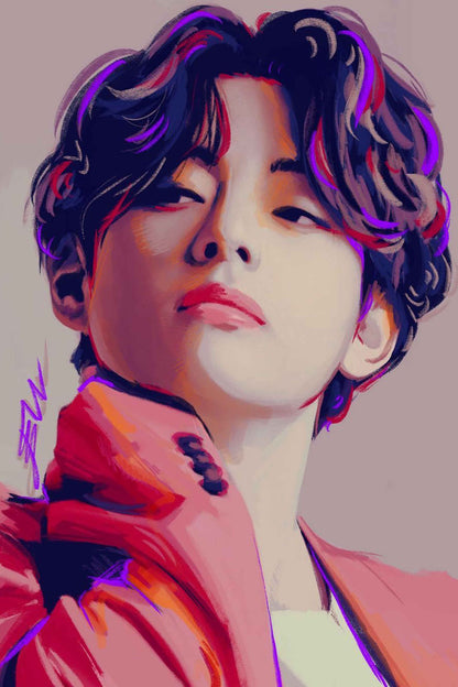 BTS V Fan Art Diamond Painting Kit