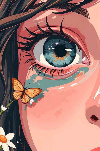 Butterfly Tears Diamond Painting Kit