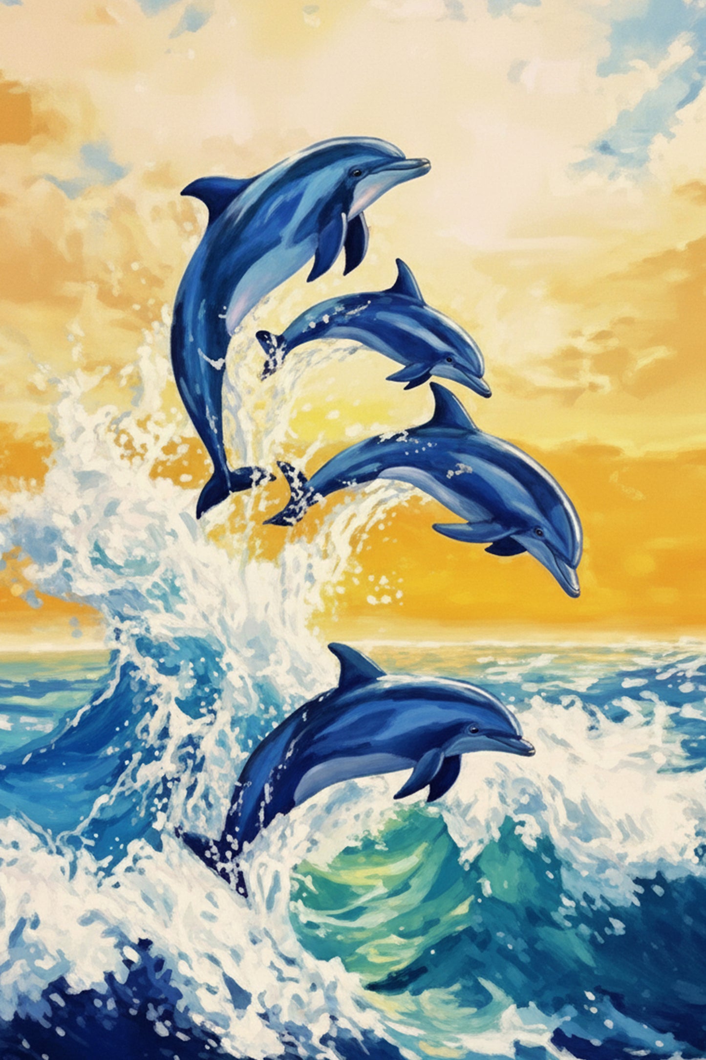 Dolphin Dance Diamond Painting Kit