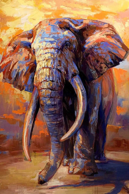 Colorful Elephant Diamond Painting Kit