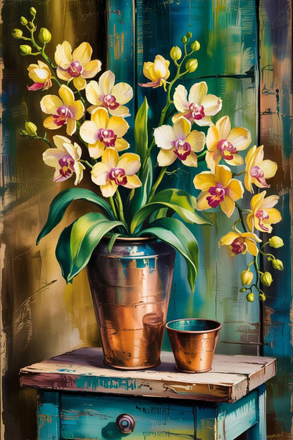 Yellow Orchid Diamond Painting Kit
