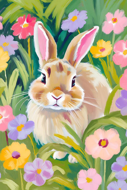 Spring Meadow Bunny Paint by Numbers Kit