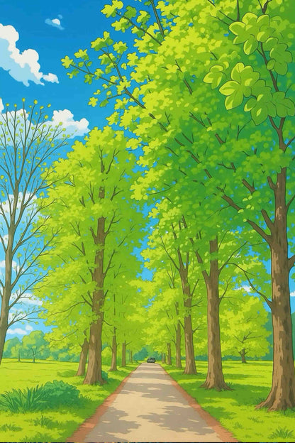 Avenue of Trees Paint by Numbers Kit