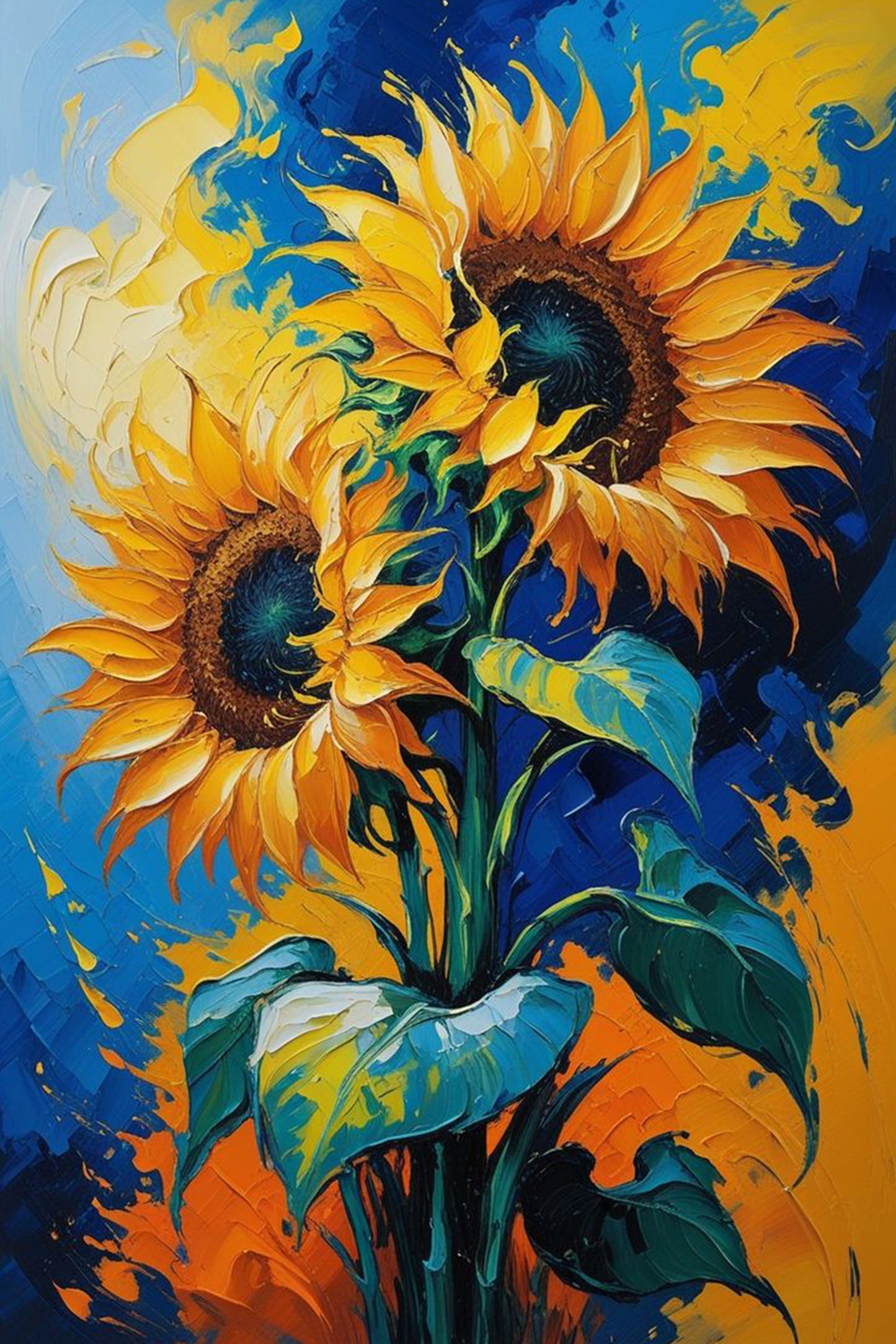 Vibrant Sunflowers Paint by Numbers Kit