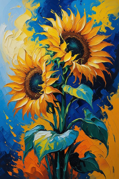 Vibrant Sunflowers Paint by Numbers Kit