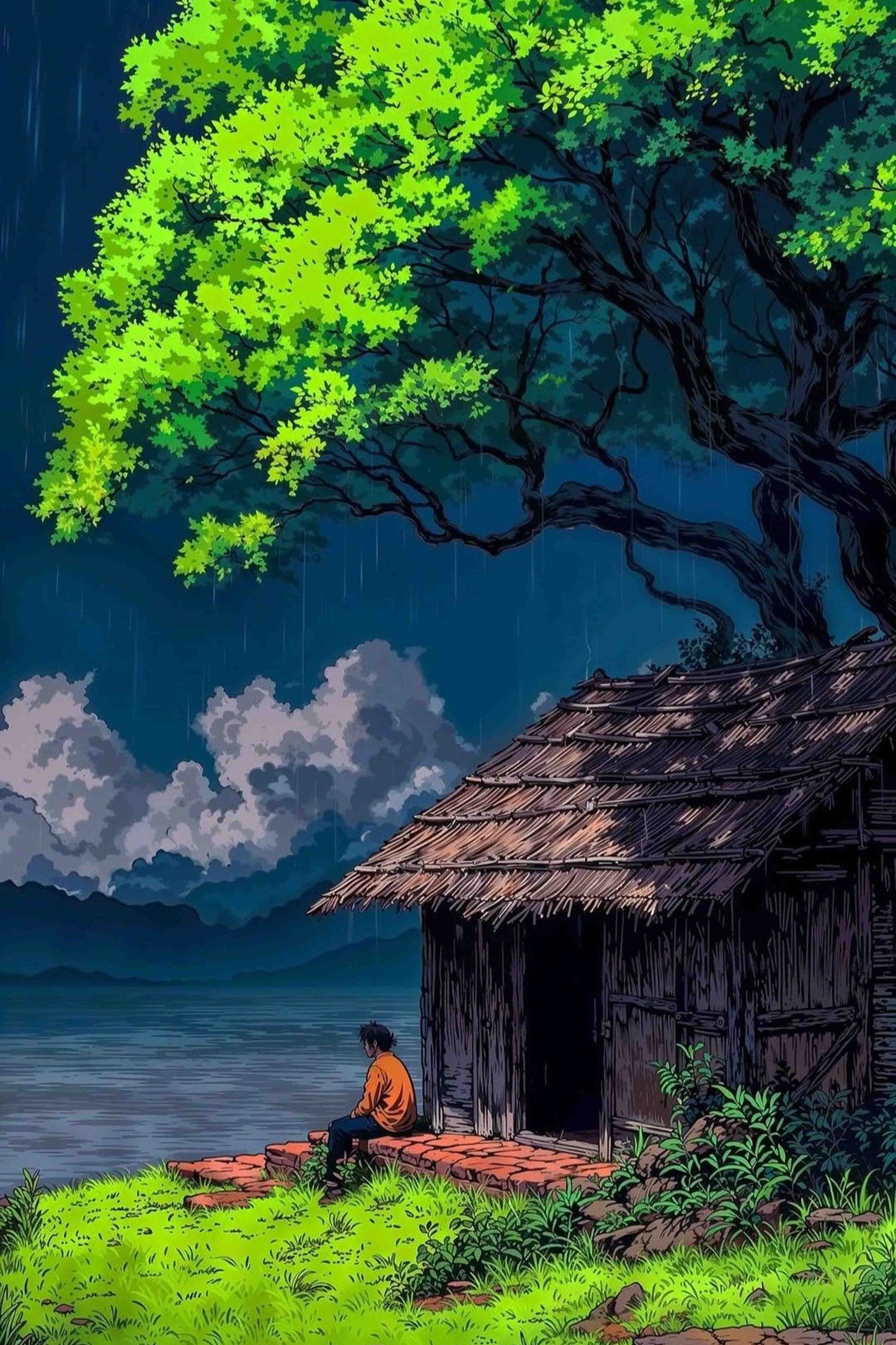 A Secluded Cabin by the Lake Paint By Numbers Kit