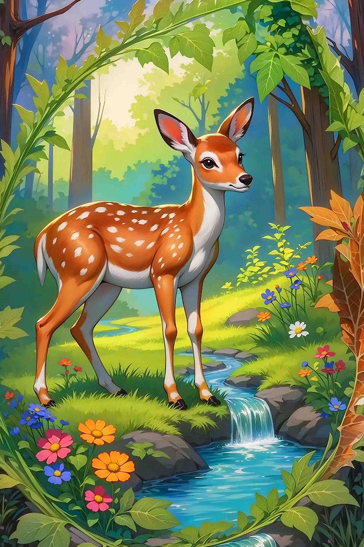 Deer in the Forest Paint by Numbers Kit