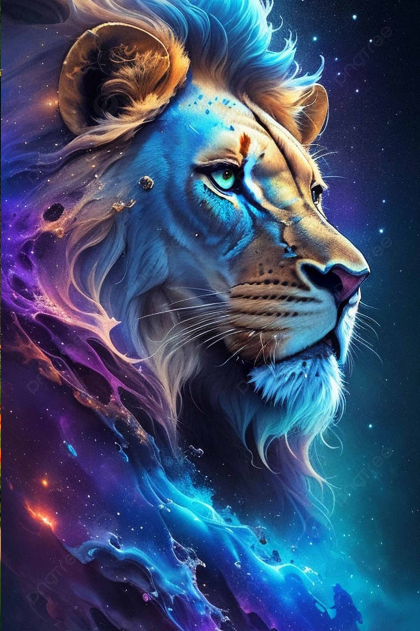 Galaxy Lion Diamond Painting Kit