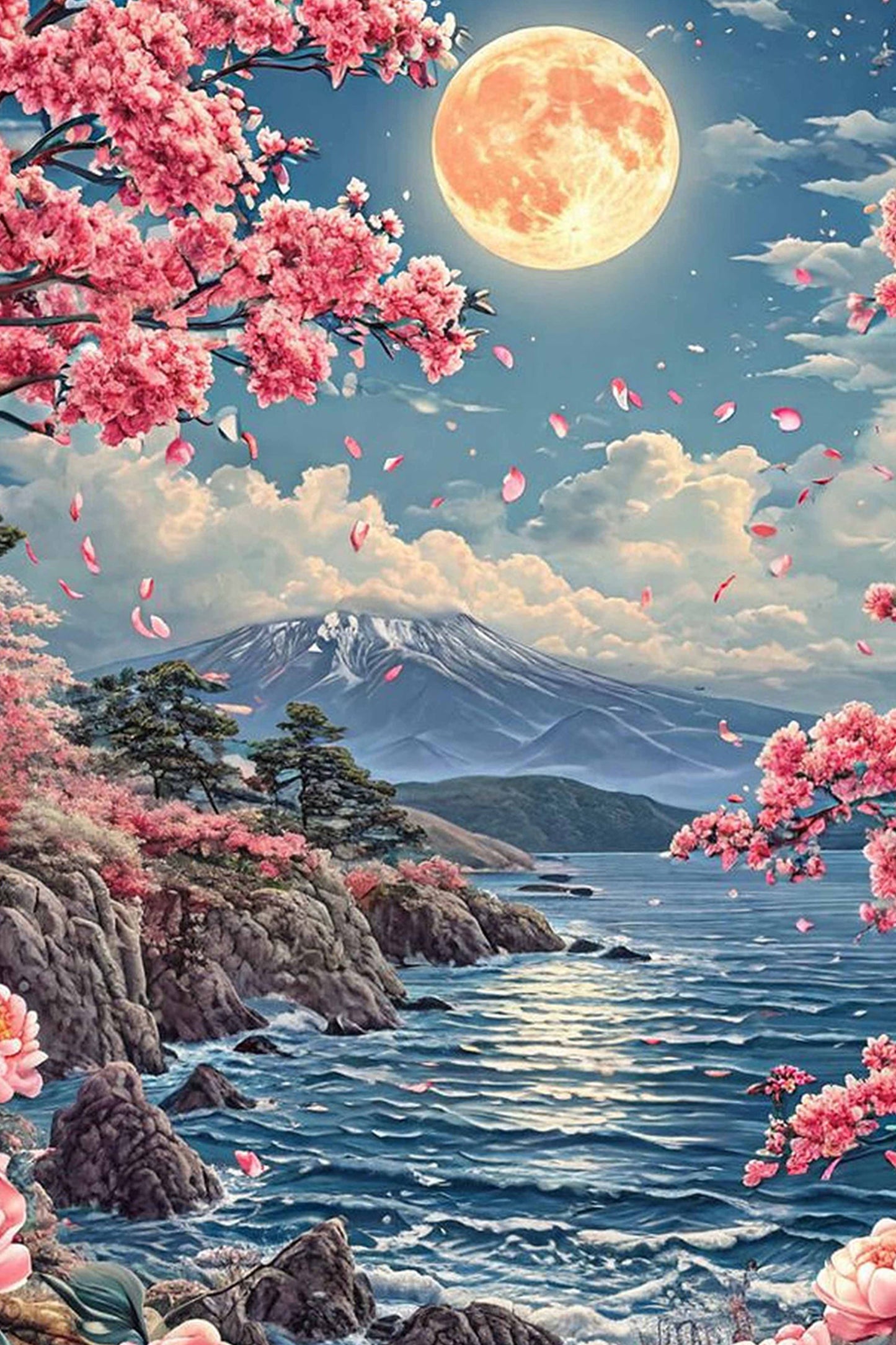 Mountain Moonrise Paint by Numbers Kit