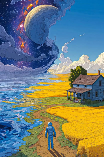 Cosmic Field and Sea Paint by Numbers Kit