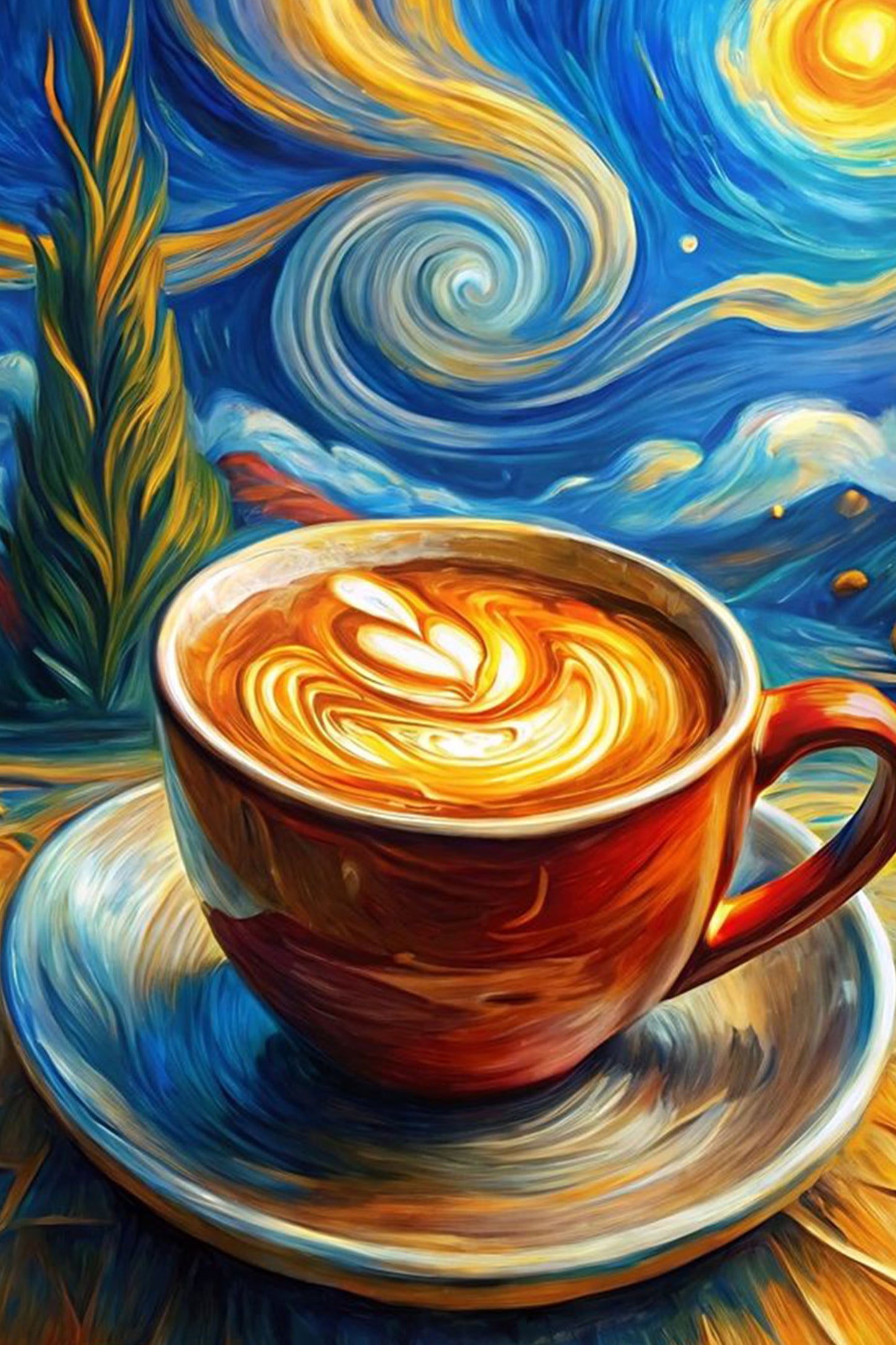 Starry Night Coffee Paint by Numbers Kit