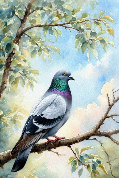 Peaceful Pigeon Diamond Painting Kit