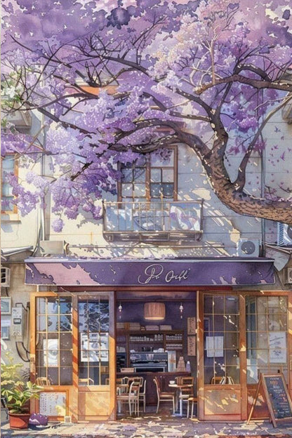 The Purple Cafe Paint by Numbers Kit
